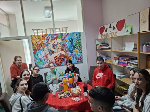 Young people getting together at the association