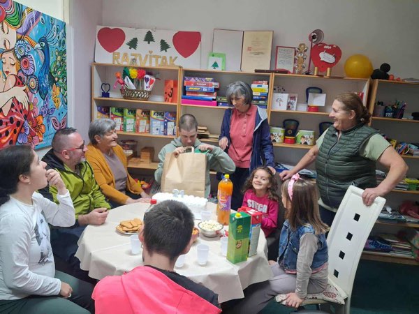 Get-together with snacks and treats